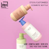 Bouteille en plastique vide de 300 ml pour cosmétiques, pompe à 32 dents pour shampoing et lotion, flacon de 400 ml et 500 ml pour lotion visage, soin corporel, sérum et gel douche - Vente en gros