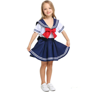 Nouvelle école bébé fille primaire école japonaise basique fermeture éclair <span class=keywords><strong>marin</strong></span> JK uniforme porter Costume chemises école fille jupe courte - Product Image 2