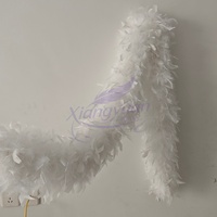 Boa en plumes de dinde teintes épaisses de 120g, blanc, pour spectacle, danse, déguisement de burlesque, décoration