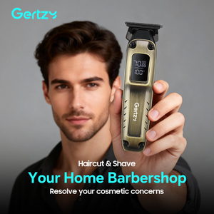 Электрический перезаряжаемый триммер для бороды из нержавеющей стали с английским дисплеем для использования в отелях, на улице, дома и в автодомах - Product Image 2