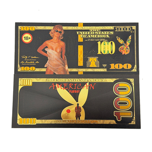 8 modèles de billets de 100 dollars américains noirs magnifiques plaqués or 24 carats pour cadeaux - Product Image 3