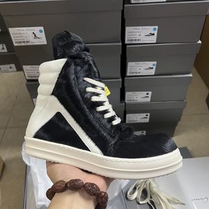 Baskets montantes en toile de haute qualité à lacets, style urbain, avec fourrure, pour femmes et hommes, chaussures de marche de marque - Product Image 5