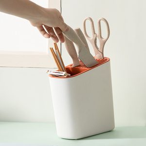 Kitchen Tools Cutlery Knife Organizer Box Storage Rack Plastic Kitchen Multifunction Cutlery And Knife Holder