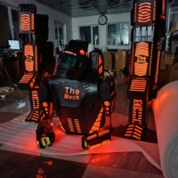 Ventes exceptionnelles 2024 ! Costume de robot LED pour adulte, combinaison de robot LED pour fête, robot sur échasses