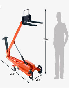 Chariot élévateur à flèche pliable motorisé hydraulique pour le chargement et le déchargement, capacité de 280 kg, faible coût d'entretien - Product Image 6