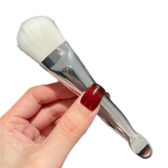Scoop Plating Mask Brush Synthetic Fiber Soft Film Powder Brush Double Head Tool Makeup Brush Plastic Handle Cross Border