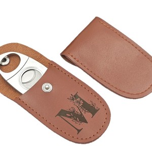 En stock: estuche para guardar cortadores de cigarros, cortador de cigarros de acero inoxidable, estuche protector de PU, nombre grabado con láser, un regalo para amantes de los cigarros - Product Image 5
