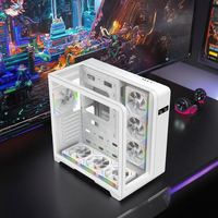 Casing Gaming PC kosong OEM ODM kustom Casing komputer grosir kabinet ATX Panel depan Panel Digital Casing Gaming