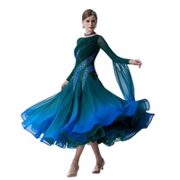 Robe de bal lisse B-19430 pour femme, costumes de danse de valse, robes de danse, costumes de tango, robe standard de foxtrot
