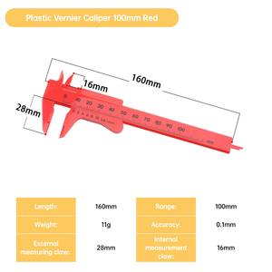 0-100mm 0-120mm Mini calibradores de medición de joyería de plástico calibrador Vernier para equipo de herramientas de joyería de diámetro exterior interior - Product Image 4