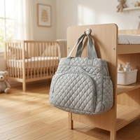 Sac à dos pour bébé Wazir, ensemble de sacs à couches avec porte-sucette, polyester imperméable pour maman et papa