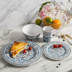 Melamine Cứng Nhựa 32 Piece Combo Tấm Diner <span class=keywords><strong>Set</strong></span>, Hàng Ngày Homeware Hoàn Chỉnh Wedding Dinner Tấm <span class=keywords><strong>Set</strong></span> Cho 6 - Product Image 6