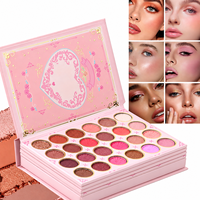 Boîte à maquillage vide de style livre, robuste et recyclable, en gros, avec logo personnalisé, pour palette de fard à joues, boîte cadeau pour conteneur cosmétique