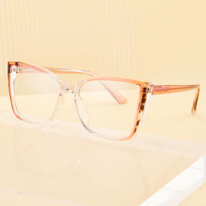Montures de lunettes transparentes œil de chat en TR90 et métal, protection intégrale contre la lumière bleue et les UV, unisexe, verres en acétate, origine Taizhou - Product Image 4