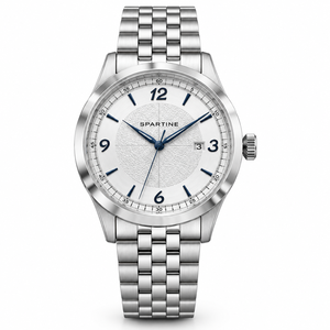 Montre automatique à quartz pour homme, bracelet en acier inoxydable, cristal saphir, cadran rond, affichage de la date, étanche - Product Image 1