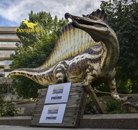 Animatronic dinozorlar tema parkı yaşam boyutu Animatronic dinozor modeli gerçek robotik dinozor