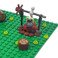 Briques de construction en plastique ABS, modèle MOC, maison, 40 pièces, pour camping, pique-nique, barbecue, tente, bricolage