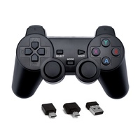 Manette de jeu sans fil HYT 2.4G, contrôleur de jeu ABS PC/Android/TV, moteur de vibration, bouton turbo, gyroscope six axes, prise casque