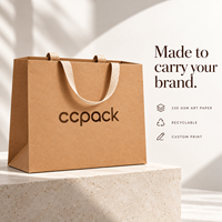 Sacs cadeaux en papier recyclable 230 g/m² avec poignées à patch, emballage personnalisé avec logo pour événements, boutiques et vente en gros