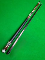 Queue de billard Premium Cuetec Tiger Strike en fibre de carbone à faible déflection, avec incrustation, pour snooker et billard