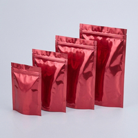 Sachet en aluminium alimentaire personnalisé avec fermeture éclair, finition brillante, anti-odeur, thermoscellable, plat et auto-adhésif