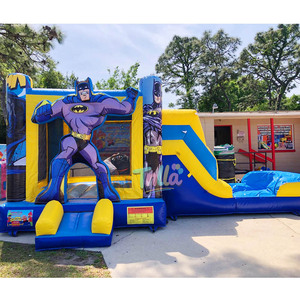Castillo de salto inflable de PVC de superhéroe Unisex, Castillo de salto portátil con tobogán y soplador para parques de niños, características gigantes - Product Image 6