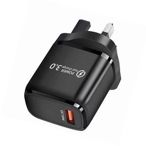 Cargador Rápido para Teléfono Móvil con Enchufe del Reino Unido, 18W 3A QC3.0, Estándar del Reino Unido, Enchufe USB - Product Image 5