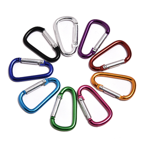 Hot sale carabiner color D-shaped keychain stainless steel carabiner