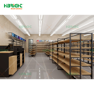 Standard Grocery Aisle Setup: Double-sided Racks, Integrated Cooling, and <b>Baskets</b> - Product Image 2