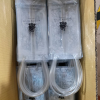 Sacs à glaçons en plastique LDPE à cordon de serrage, grande capacité, imprimés sur mesure avec logo, 8/10/20 LB, pour bière et champagne