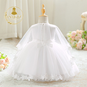 FSMKTZ vestido de encaje de satén Floral <span class=keywords><strong>para</strong></span> <span class=keywords><strong>niñas</strong></span> AL181XZ vestido de princesa <span class=keywords><strong>para</strong></span> el primer cumpleaños del bebé Formal cuello redondo Maxi Mini <span class=keywords><strong>para</strong></span> primavera - Product Image 3