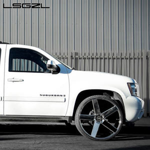 Изготовленные на заказ кованые 5 спиц из алюминиевого сплава полированные хромированные колеса обода серебро 5x114,3 5x120 5x130 18 19 20 21 22 23 24 26 дюймов - Product Image 5