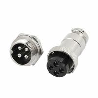 Conector impermeable de aviación de 4 pines, conector circular de montaje en Panel, 20mm, para uso en aviación