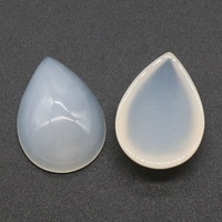 Cincin Tetesan Air yang Dipoles dengan Setting Kristal Alami Bentuk Geometris Lengkung Tunggal untuk Perhiasan DIY, Aksesoris Batu Mentah dari Cina