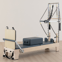 Reformer professionnel pour l'entraînement Pilates à domicile et en studio, Machine de Pilates Reformer avec tour compacte et peu encombrante