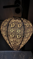 Sehon perle fleur géométrique dentelle motif étanche LED lampe papier épais extérieur solaire lanterne lumières jardin chambre Tyvek lanterne