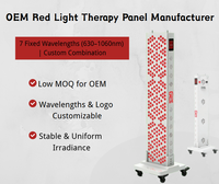 Panneau de luminothérapie rouge demi-corps 1185W 7 longueurs d'onde 1060nm Appareil professionnel de photobiomodulation pour la gestion de la douleur OEM