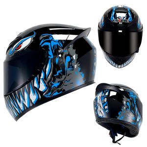 Gran oferta, de cara completa Knight cascos de motocicleta, logotipo personalizado de seguridad para todas las estaciones, Material ABS, certificación DOT, OEM personalizado - Product Image 1