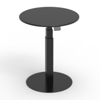 E1 noir bureau d'ordinateur portable électrique réglable en hauteur bureau debout moderne électrique assis debout bureau une jambe ronde côté Table basse
