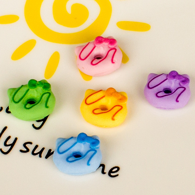 3D Custom Cat Donuts Charms Resin Hair Accessories Kawaii Charms for Accessories