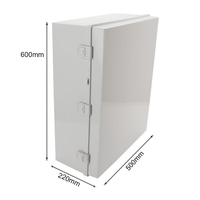 Boîtier de jonction étanche IP65 MythEle 600x500x220mm en ABS avec couvercle gris pour extérieur, anti-poussière, pour instruments électriques