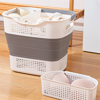 Panier à linge pliable et escamotable pour économiser de l'espace, avec poignées antidérapantes, directement de l'usine de Ningbo, accessoires pour la maison