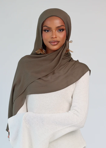 شال خفيف الوزن ناعم وقابل للتنفس مصنوع من 100% رايون مودال فيسكوز بخياطة مزدوجة للنساء المسلمات - Product Image 1