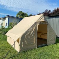 Grande tente de luxe en PVC et coton pour famille de 4 à 6 personnes, installation facile, haute qualité, imperméable, tente de camping gonflable pour glamping