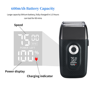 Rasoir électrique à deux lames alternatives tondeuse à cheveux pour hommes USB acier inoxydable batterie rechargeable rasoir tondeuse - Product Image 6