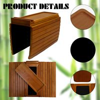 Plateau de rangement en bambou pour bras de canapé Plateau d'accoudoir de canapé antidérapant pliable et amovible pour tasses collations téléphone et télécommande
