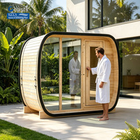 Nouvelle Conception Tente de Sauna Extérieur pour 3 Personnes, Cabine Dôme de Sauna à Vapeur pour Jardin