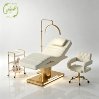 Table de massage électrique de luxe pour salon de spa, soins esthétiques, esthéticienne, traitement médical, lit de beauté pour cils