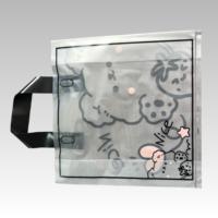 Sac de courses en plastique PE à motif animalier mignon, sac fourre-tout imprimé personnalisé pour l'emballage de vêtements en détail