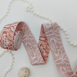 Cinta Elástica Suave de Jacquard Estampada, Tejida y de Punto, de 38mm, con Borde de Nylon, Banda Elástica para Ropa Interior, Cinta Lisa y Cómoda - Product Image 2